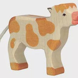 Holztiger | Houten kalf bruin 11cm