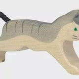 Holztiger | kat rennend 11cm