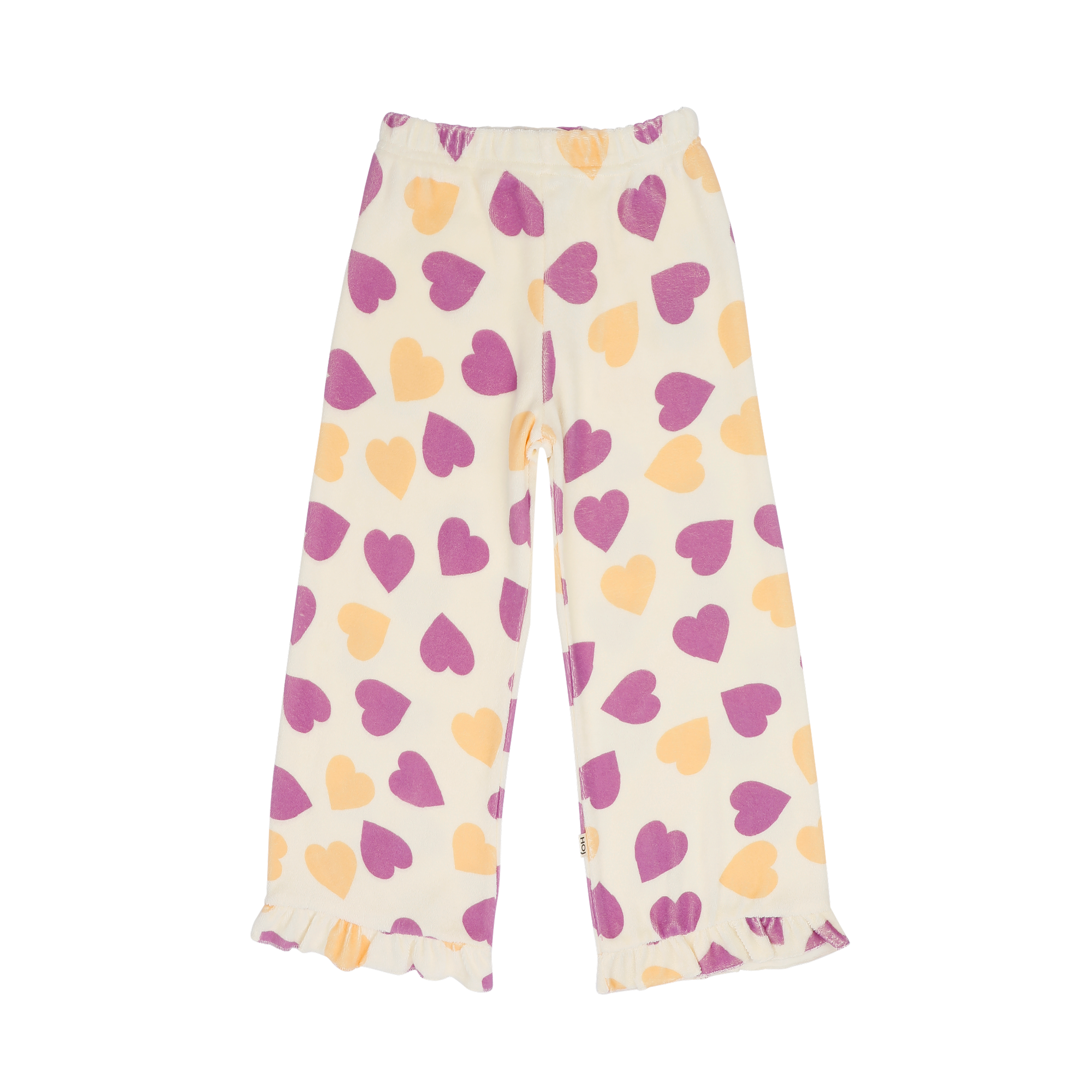 House of Jamie Classic ruffled pants happy hearts