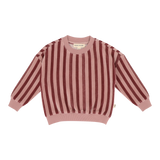 House of Jamie | Frill sweatshirt | Ruby stripes (velvet)