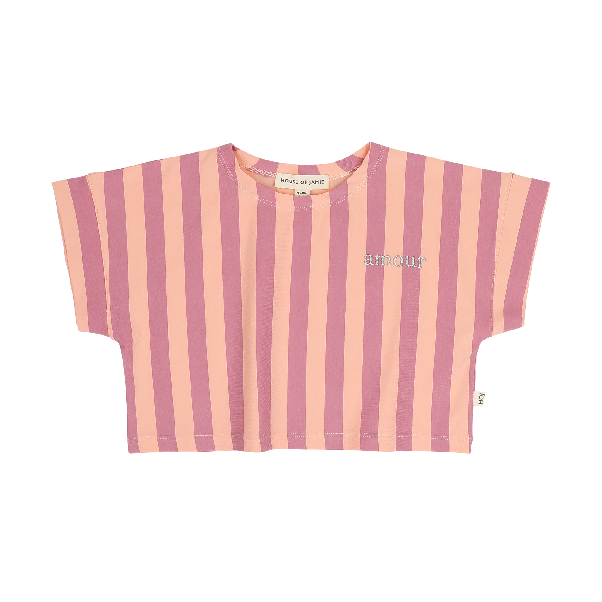 House of Jamie Relaxed tee violet bellini stripes