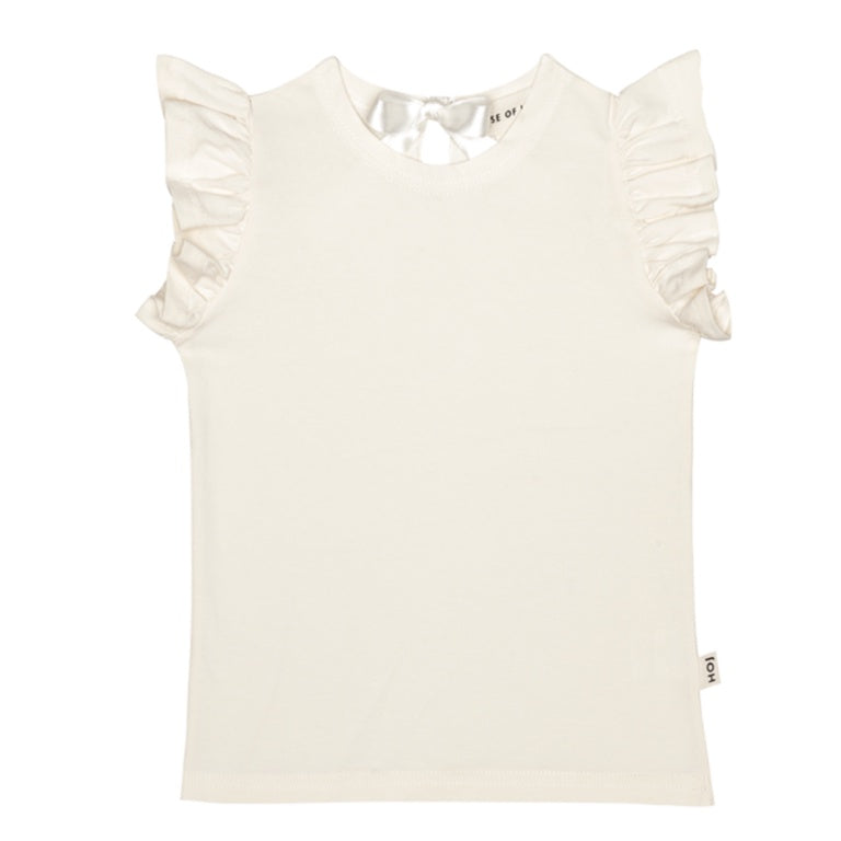 House of Jamie Ruffled tee cream
