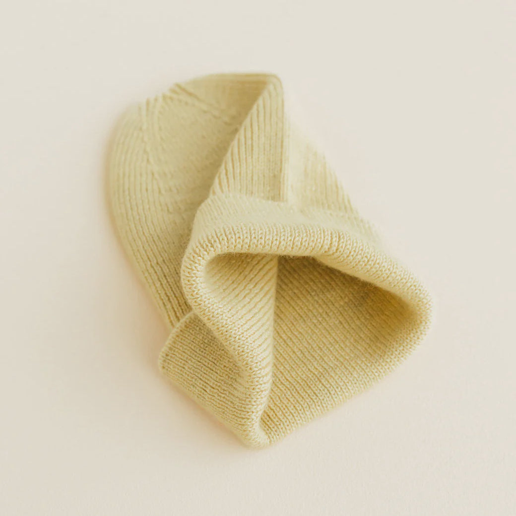 Hvid | Beanie Fonzie| Yellow