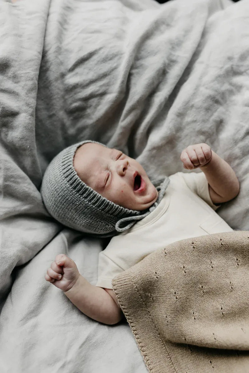 Hvid | Bonnet Dolly S (0-3m) | Grey Melange