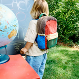 Studio Noos | Fiery Red Patchwork midi backpack