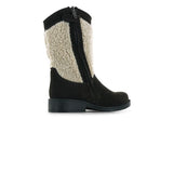 Shoesme | Donkerbruine laarzen met bloem