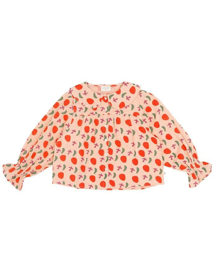 Jenest | Emmy blouse bird aop | Peach orange