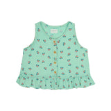 Jenest | Sofie top flower aop | Fresh green