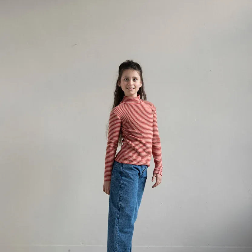 Jenest | Tara turtle neck ls tshirt | beige red