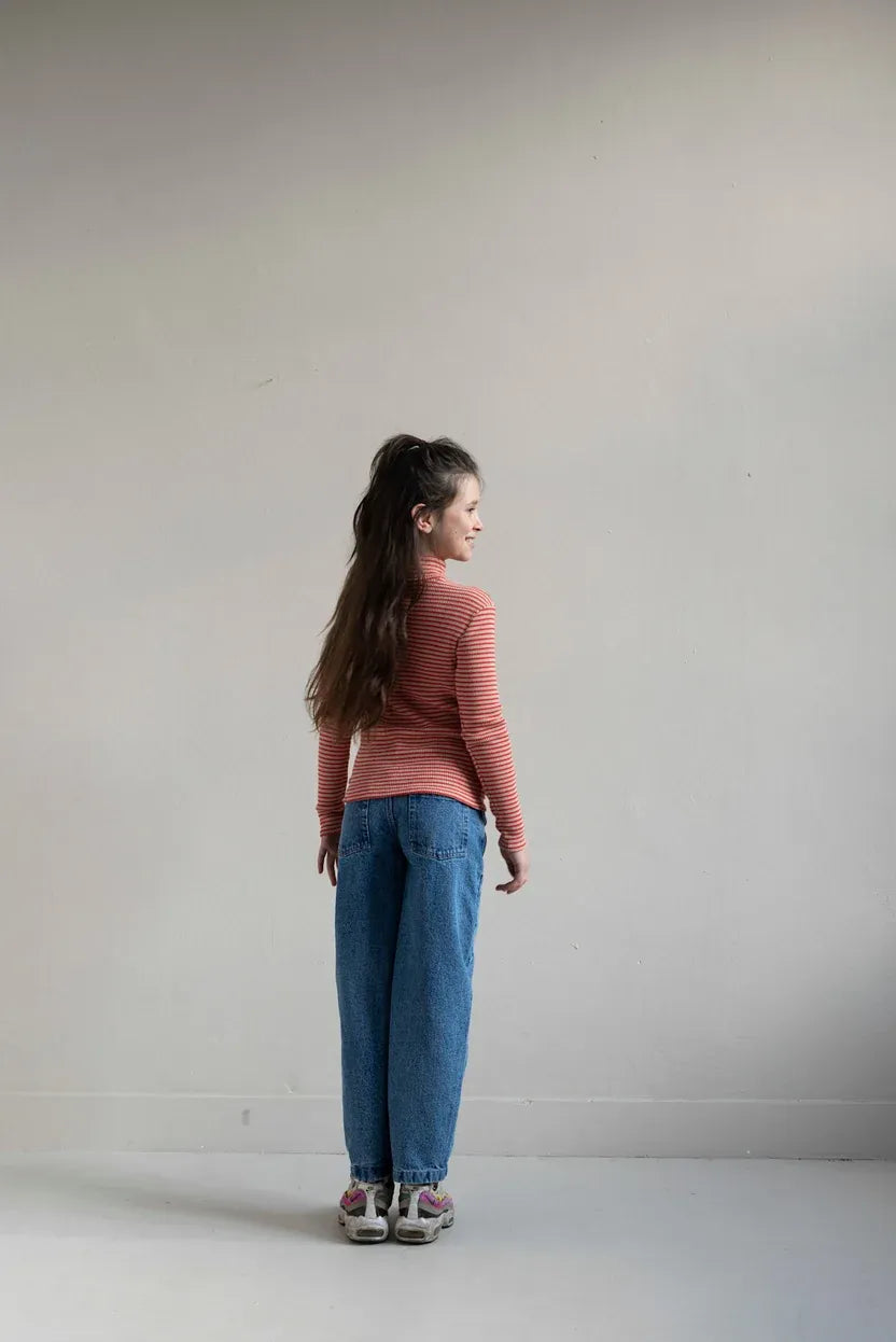 Jenest | Tara turtle neck ls tshirt | beige red
