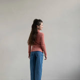 Jenest | Tara turtle neck ls tshirt | beige red