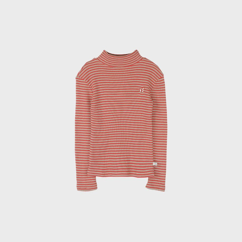 Jenest | Tara turtle neck ls tshirt | beige red