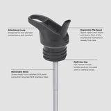 Klean Kanteen | Kinder isolatiefles classic narrow | 355ml/12oz met flip/sportdop