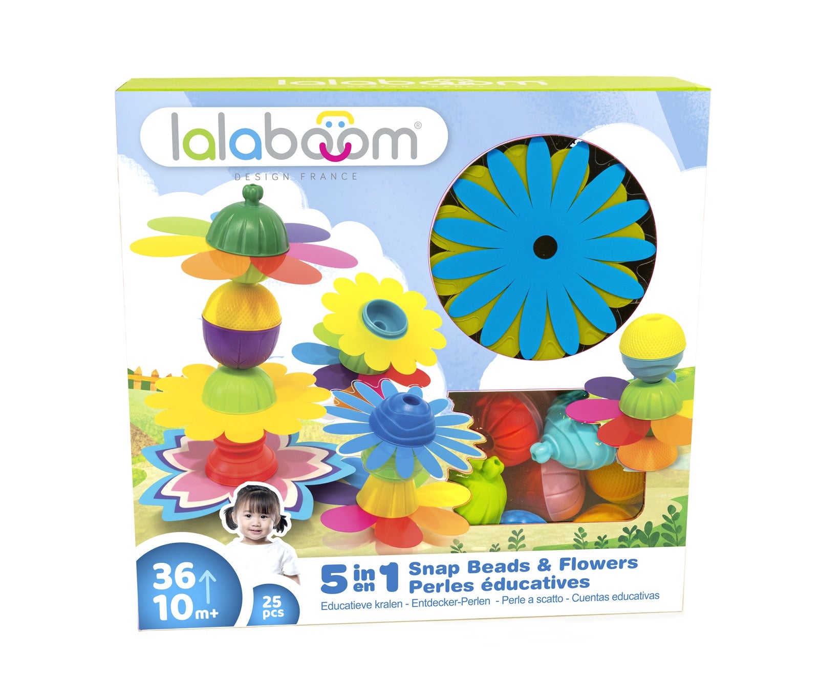 Lalaboom | Kralenset met bloemen 25 stuks
