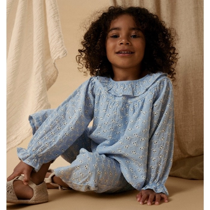 Lil' Atelier | Tessie LS loose shirt zen blue