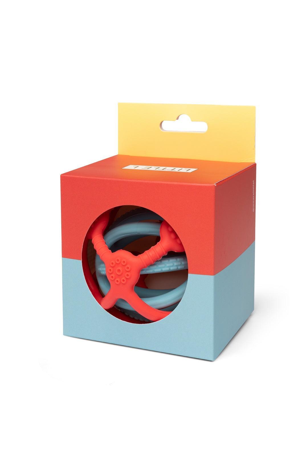 Little L | Sensory balls Set of 2 | Orange and blue