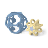 Little L | Set van 2 sensorische ballen | Blauw & Geel