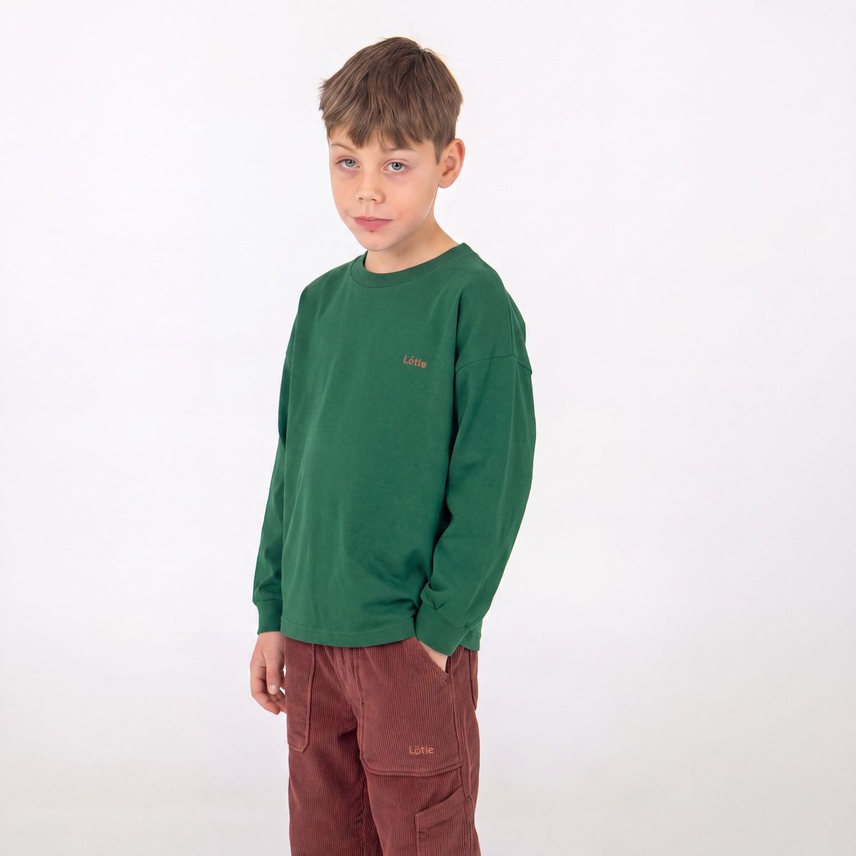 Lötiekids | Corduroy broek | Washed Brown