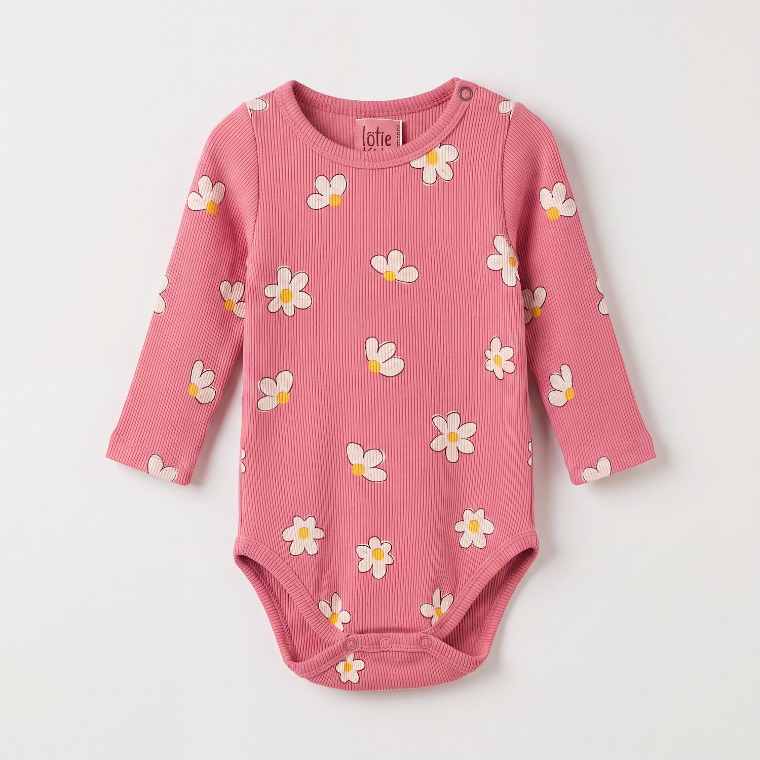 Lötiekids | Daisies baby romper | Pink Lemonade