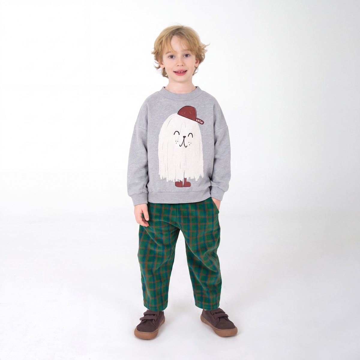 Lötiekids | Good Monster sweater | Medium Grey Melange