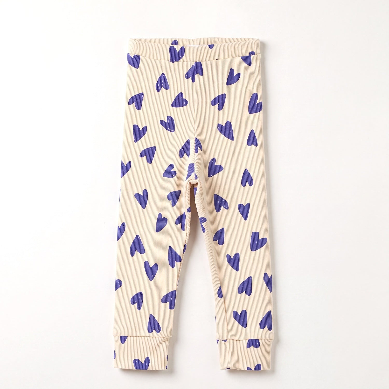 Lötiekids | Hearts baby rib legging | Cream