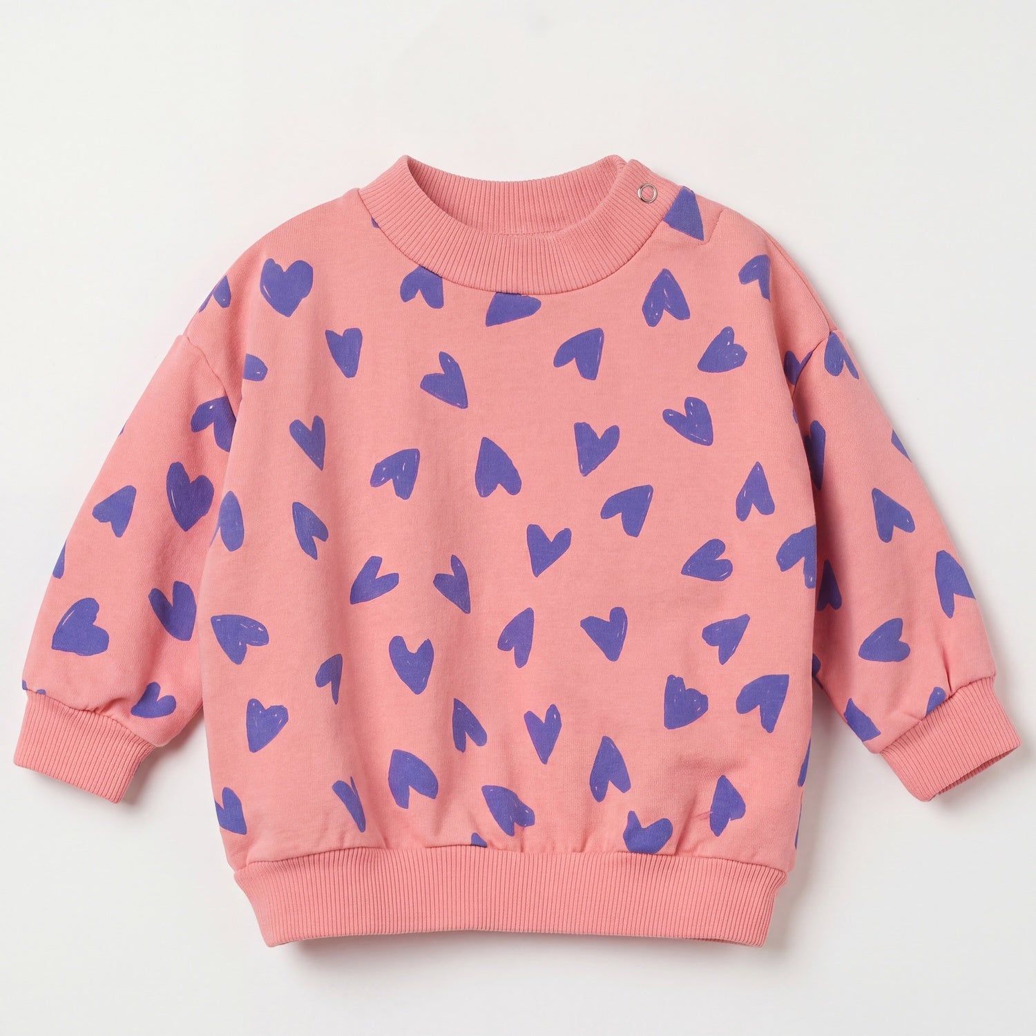 Lötiekids | Hearts baby sweater | Pink Lemonade
