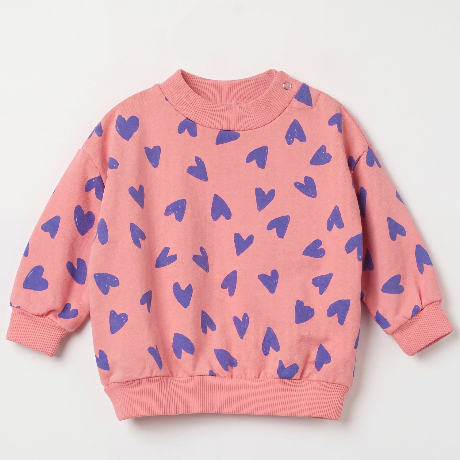 Lötiekids | Hearts baby sweater | Pink Lemonade