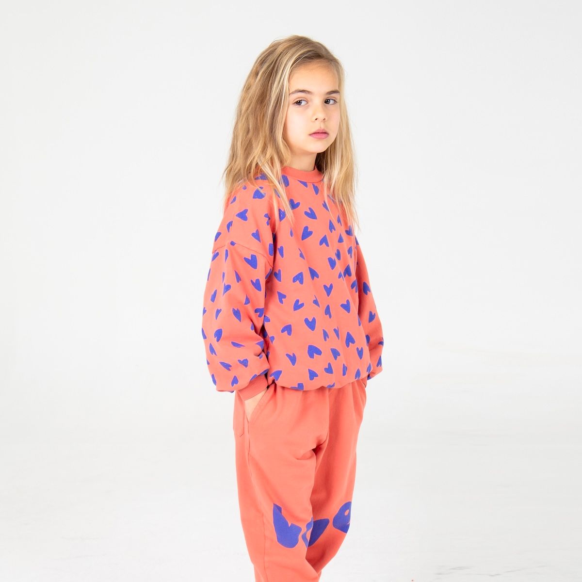 Lötiekids | Hearts sweater | Coral