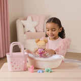 LullaBaby | Badpop met Accessoires in Mandje - Roze (PRE- ORDER)