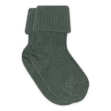 MP Denmark | Cotton rib baby socks | Dark Forest