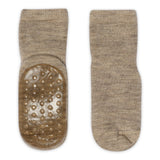 MP Denmark | Wool anti-slip socks | Light Brown Melange