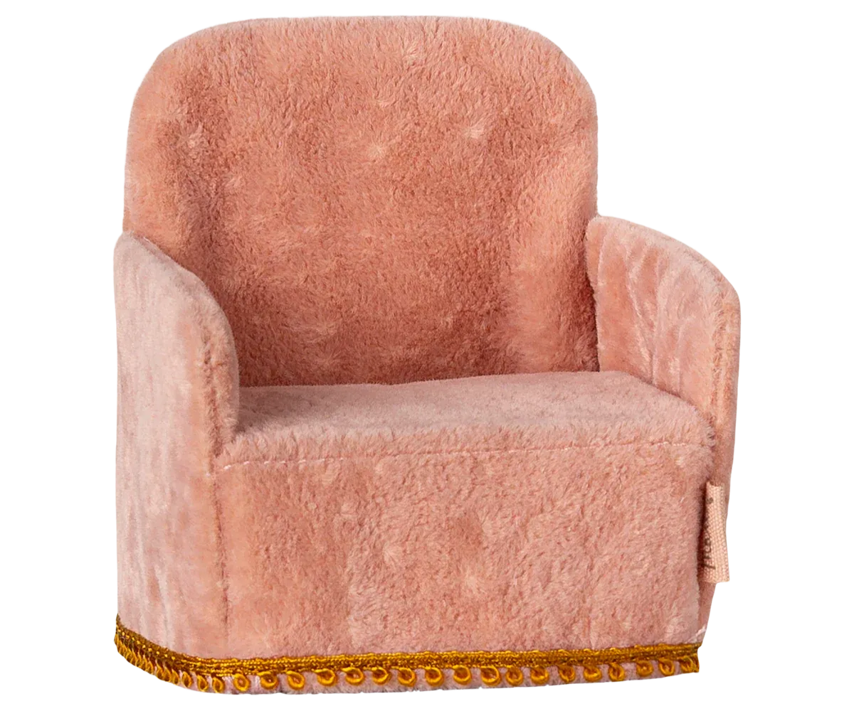 Maileg | Folding chair, Mouse - Rose