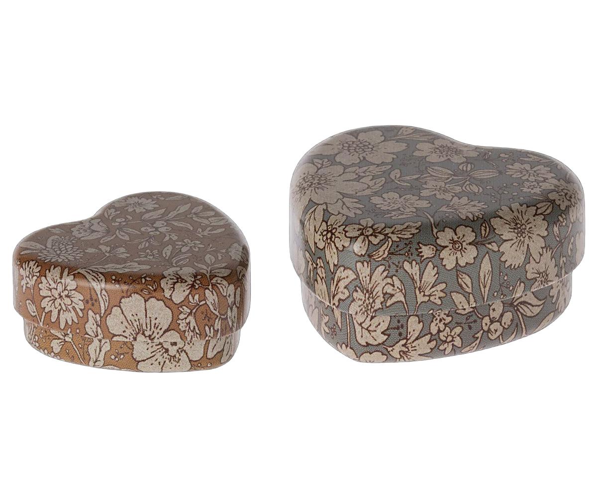 Maileg | Hartendoosje van 2 blue/ocher