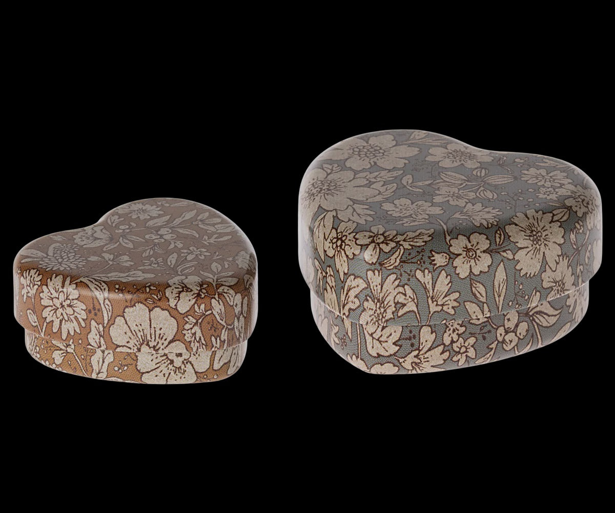 Maileg | Hartendoosje van 2 blue/ocher