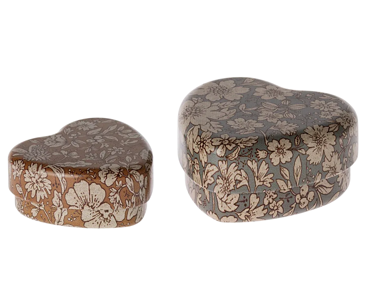 Maileg | Hartendoosje van 2 blue/ocher