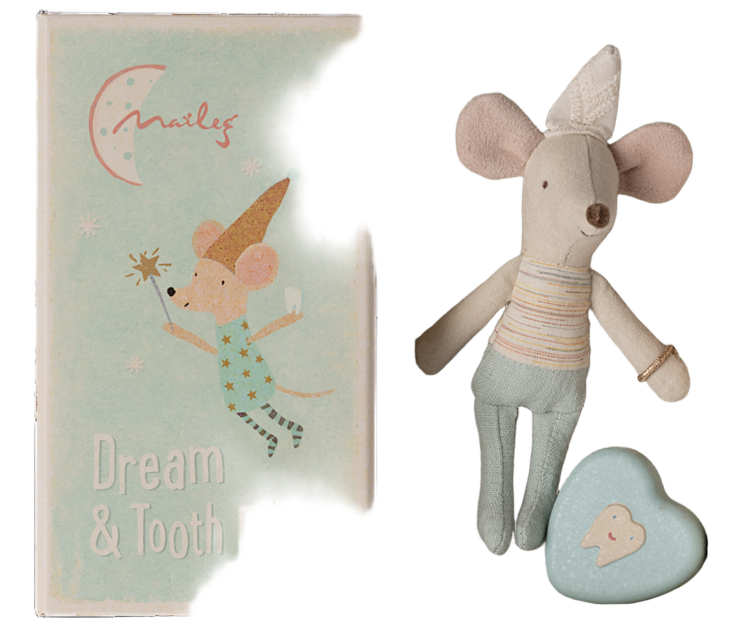 Maileg, Tooth fairy mouse, Little brother in matchbox - 4105