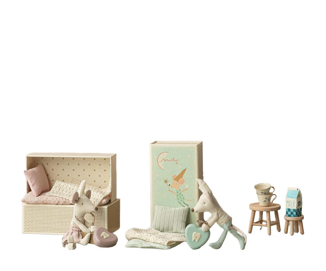 Maileg Tooth fairy mouse, little sister in matchbox