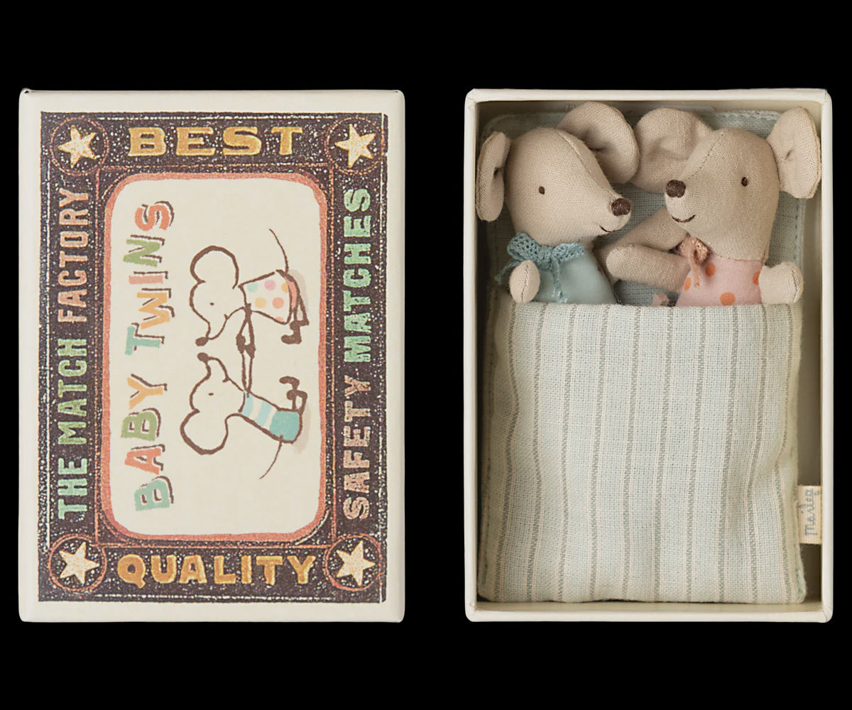 Maileg | Twins, baby mice in matchbox