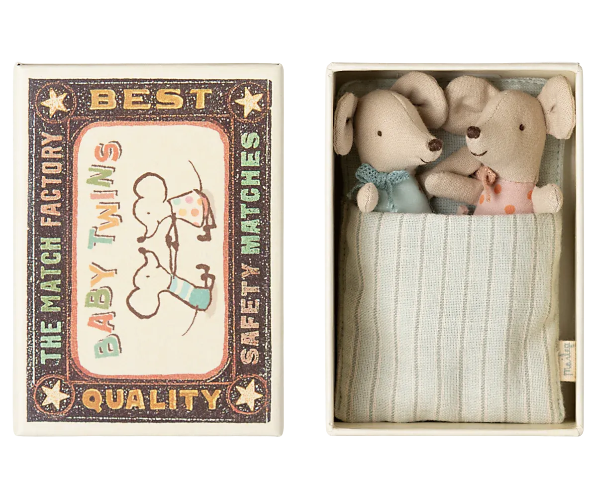 Maileg | Twins, baby mice in matchbox