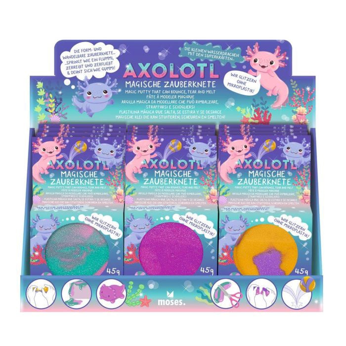 Moses | Magische Axolotl Stuiterklei 3 assorti