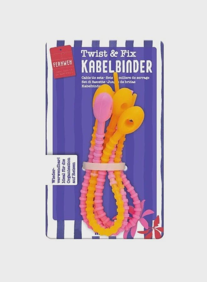 Moses | Reizen Kabelbinders Neon set van 4