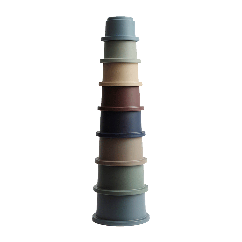 Mushie | Stacking cups forest