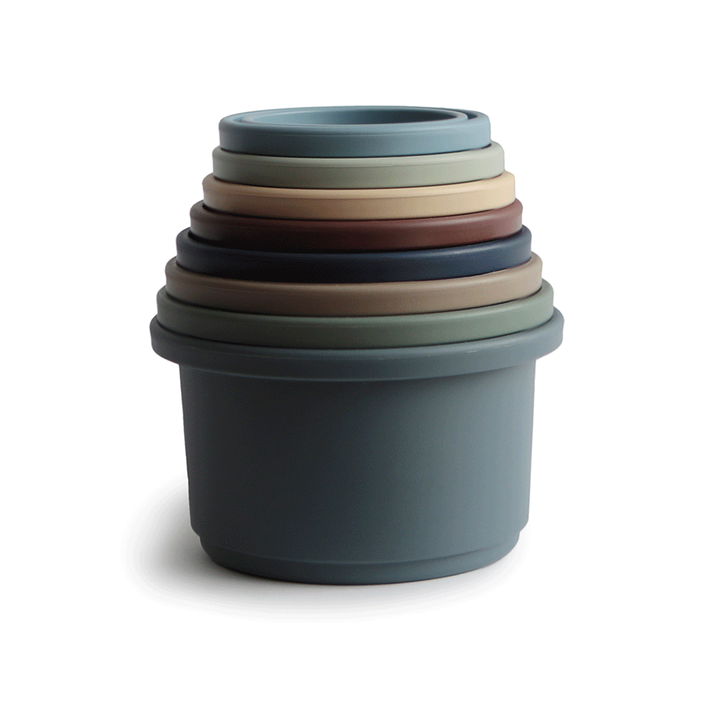 Mushie | Stacking cups forest