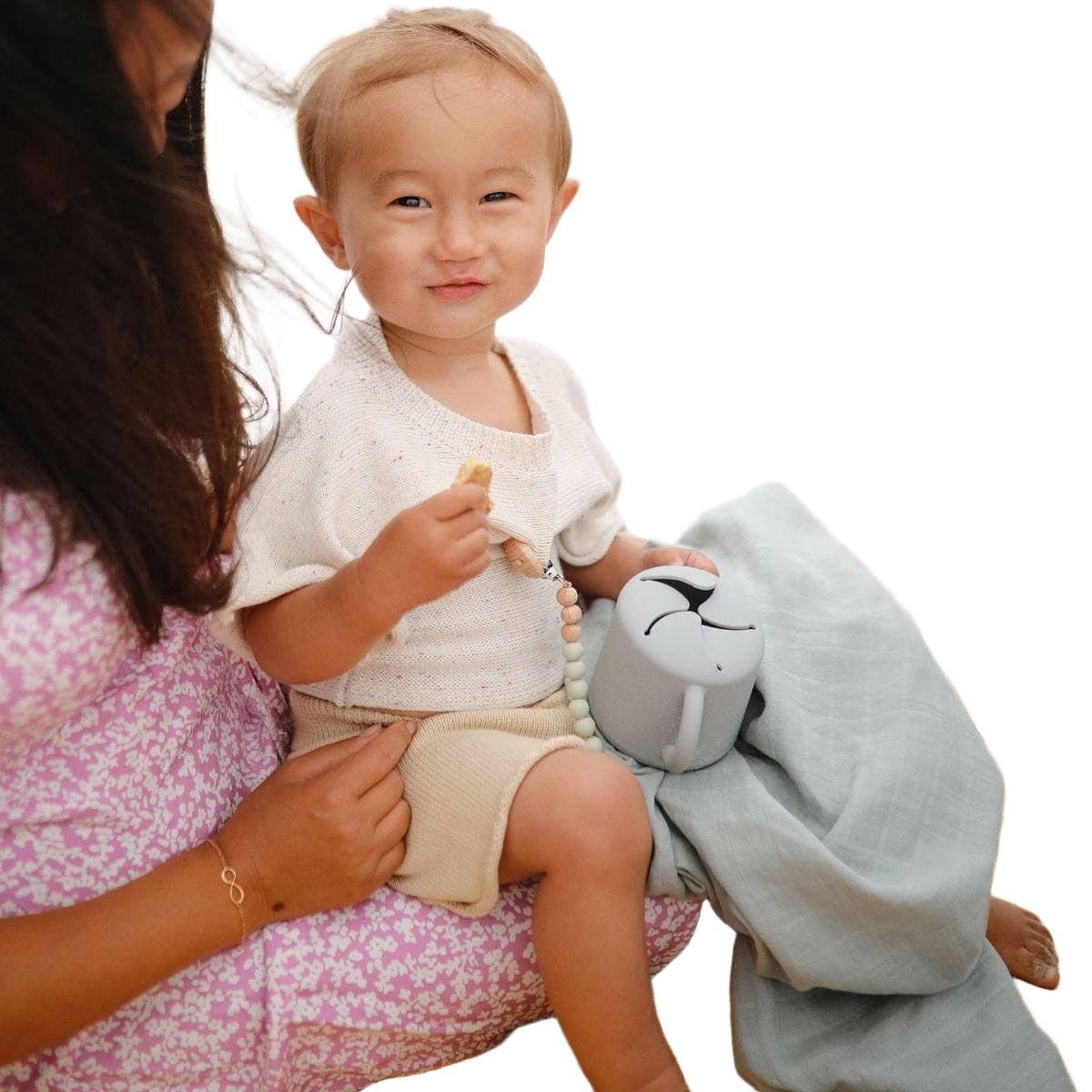 Mushie | Swaddle 120x120 Belgian Grey