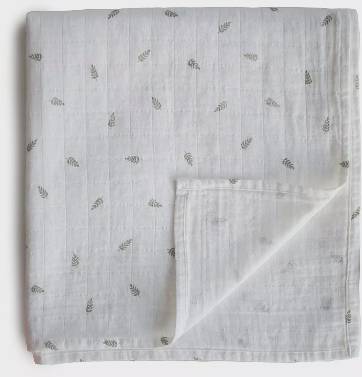 Mushie | Swaddle 120x120 Leaves