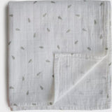Mushie | Swaddle 120x120 Leaves