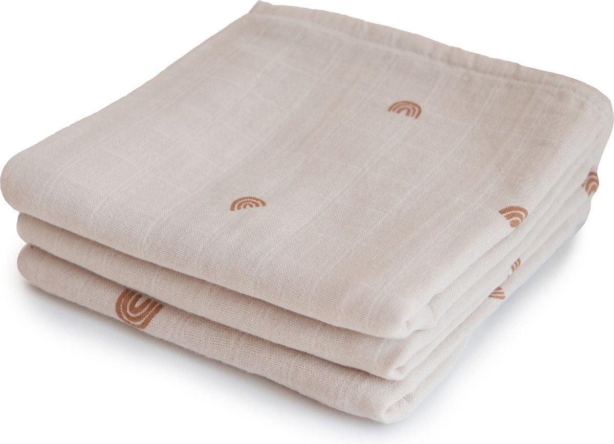 Mushie | Swaddle 120x120 Rainbows