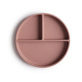 Mushie l Silicone Plate met vakken Claudy Mauve