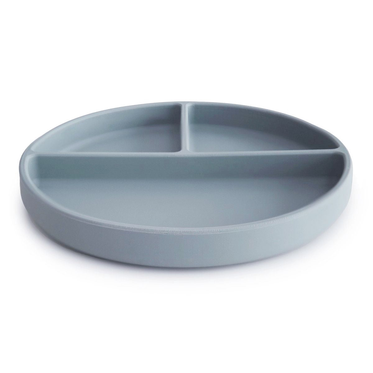 Mushie l Silicone Plate met vakken Powder Blue