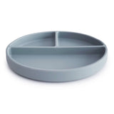 Mushie l Silicone Plate met vakken Powder Blue